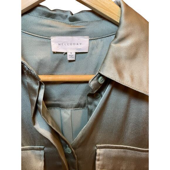 Nordstrom Brand, MELLODAY Long Sleeve Stain Utility Jumpsuit in Olive Size Small - Picture 3 of 13